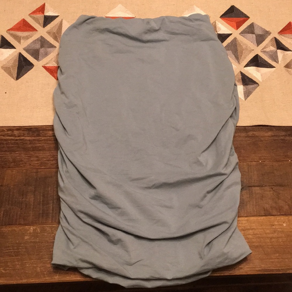 Synergy Light Blue Ruched Pencil Skirt